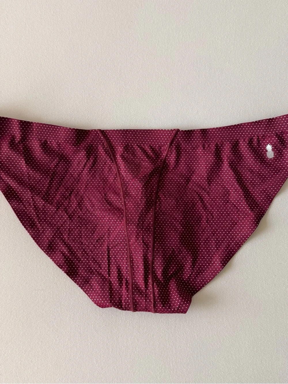 Maroon Polka Dot seamless jj Malibu Briefs